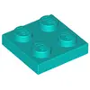 Image de Lego® 2x2 plaques 3022 - 100 pièces turquoise foncé