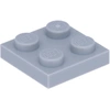 Image de Lego® 2x2 plaques 3022 - 100 pièces gris clair