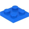 Image de Lego® 2x2 plaques 3022 - 10 pièces bleu