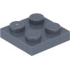 Image de Lego® 2x2 plaques 3022 - 10 pièces gris bleuâtre foncé
