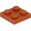 Image de Lego® 2x2 plaques 3022 - 10 pièces orange foncé