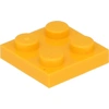 Image de Lego® 2x2 plaques 3022 - 10 pièces Light light orange