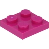 Image de Lego® 2x2 plaques 3022 - 10 pièces magenta