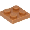 Image de Lego® 2x2 plaques 3022 - 10 pièces Nougat moyen