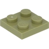 Image de Lego® 2x2 plaques 3022 - 10 pièces vert olive