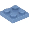 Image de Lego® 2x2 plaques 3022 - 10 pièces bleu sable