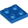 Image de Lego® 2x2 panneaux 3022 - 1 pièce bleu