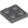 Image de Lego® 2x2 plaques 3022 - 1 pièce gris bleuâtre foncé
