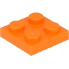 Image de Lego® 2x2 panneaux 3022 - 1 pièce orange