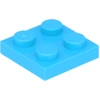Image de Lego® 2x2 plaques 3022 - 250 pièces bleu azur moyen