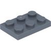 Image de Lego® 2x3 plaques 3021 - 100 pièces gris bleuâtre foncé