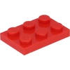 Image de Lego® 2x3 plaques 3021 - 100 pièces rouge