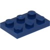 Image de Lego® 2x3 plaques 3021 - 10 pièces bleu foncé
