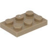 Image de Lego® 2x3 plaques 3021 - 10 pièces beige foncé
