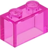 Image de Lego® 1x2 brique 3065 - 1 pi ¨ce rose fonc © transparent
