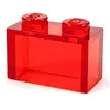 Image de Lego® brique 1x2 3065 - 1 pièce rouge transparent