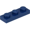 Image de Lego® 1x3 plaque 3623 - 100 pi ¨ces bleu fonc ©