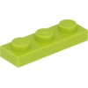 Image de Lego® 1x3 Board 3623 - 100 pièces Lime