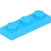 Image de Lego® 1x3 plaque 3623 - 100 pièces bleu azur moyen