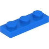 Image de Lego® 1x3 Board 3623 - 10 pièces Bleu