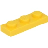 Image de Lego® 1x3 plaque 3623 - 10 pi ¨ces jaune