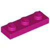 Image de Lego® 1x3 plaque 3623 - 250 pièces magenta