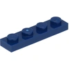 Image de Lego® 1x4 plaque 3710 - 100 pièces bleu foncé