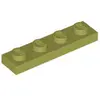 Image de Lego® plaque 1x4 3710 - 100 pièces vert olive