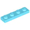 Image de Lego® 1x4 plaque 3710 - 10 pièces bleu azur moyen