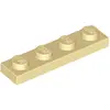 Image de Lego® 1x4 plaque 3710 - 1 pièce beige