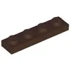 Image de Lego® 1x4 plaque 3710 - 1 pièce brun foncé