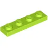 Image de Lego® 1x4 plaque 3710 - 1 pièce Lime