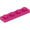 Image de Lego® 1x4 plaque 3710 - 1 pièce magenta