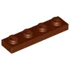 Image de Lego® 1x4 plaque 3710 - 1 pièce rouge-brun