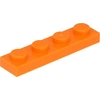 Image de Lego® plaque 1x4 3710 - 250 pièces orange
