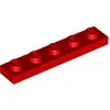 Image de Lego® 1x5 plaque 78329 - 1 pièce rouge
