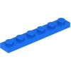Image de Lego® 1x6 Board 3666 - 100 pièces Bleu