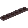 Image de Lego® 1x6 plaque 3666 - 100 pièces marron foncé