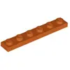 Image de Lego® 1x6 plaque 3666 - 10 pièces orange foncé