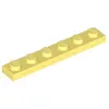 Image de Lego® 1x6 plaque 3666 - 1 pièce jaune clair