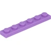 Image de Lego® 1x6 plaque 3666 - 1 pièce lavande moyenne