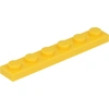 Image de Lego® 1x6 plaque 3666 - 50 pièces jaune