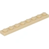Image de Lego® 1x8 plaque 3460 - 100 pièces beige