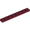 Image de Lego® 1x8 plaque 3460 - 10 pièces rouge foncé