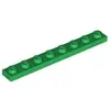 Image de Lego® 1x8 plaque 3460 - 10 pièces vert