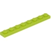 Image de Lego® 1x8 plaque 3460 - 10 pièces Lime