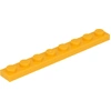 Image de Lego® 1x8 board 3460 - 1 pièce Light light orange