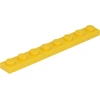 Image de Lego® 1x8 plaque 3460 - 250 pièces jaune