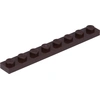 Image de Lego® 1x8 plaque 3460 - 50 pièces brun foncé