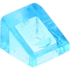 Image de Lego® 1x1 brique inclinée 30° x 1 x 1 x 2/3 54200 - 100 pièces Trans - Bleu clair
